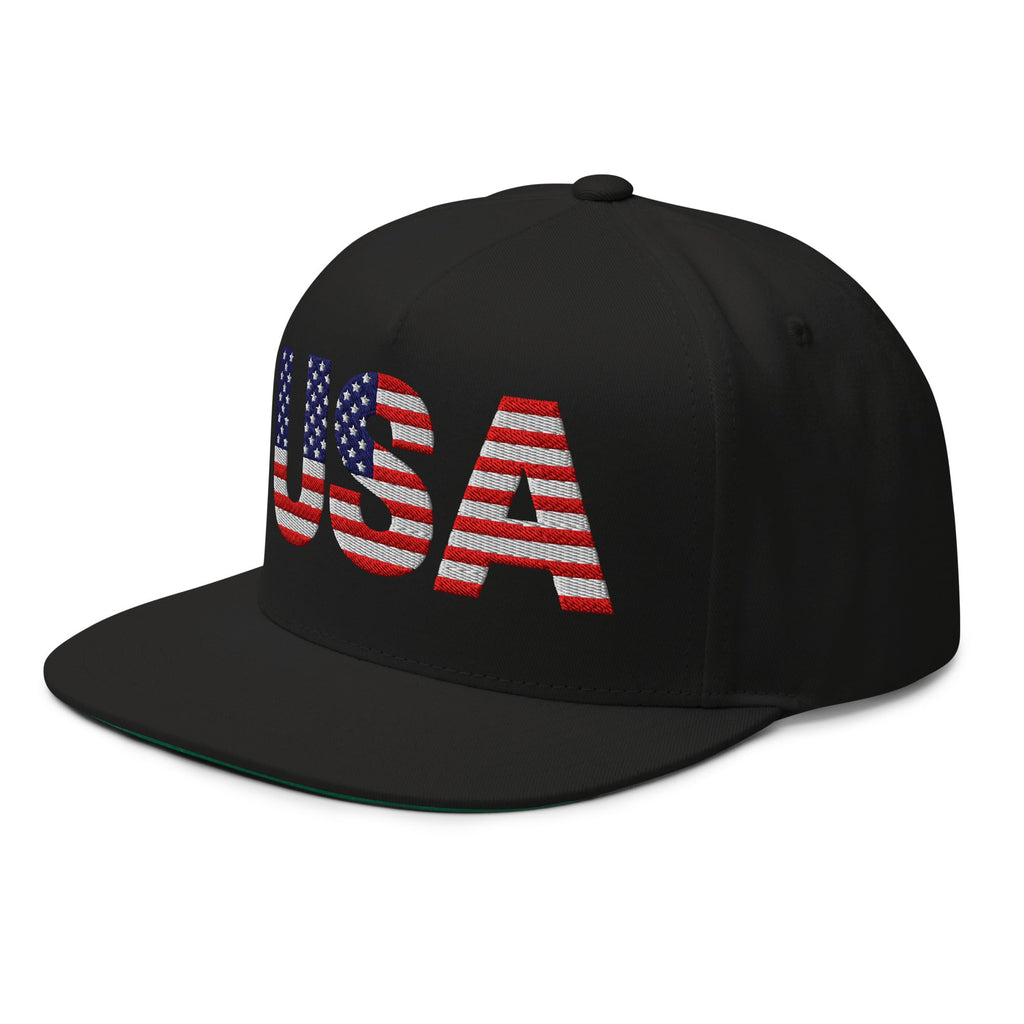 USA - Flat Bill Cap - 1 sided embroidery