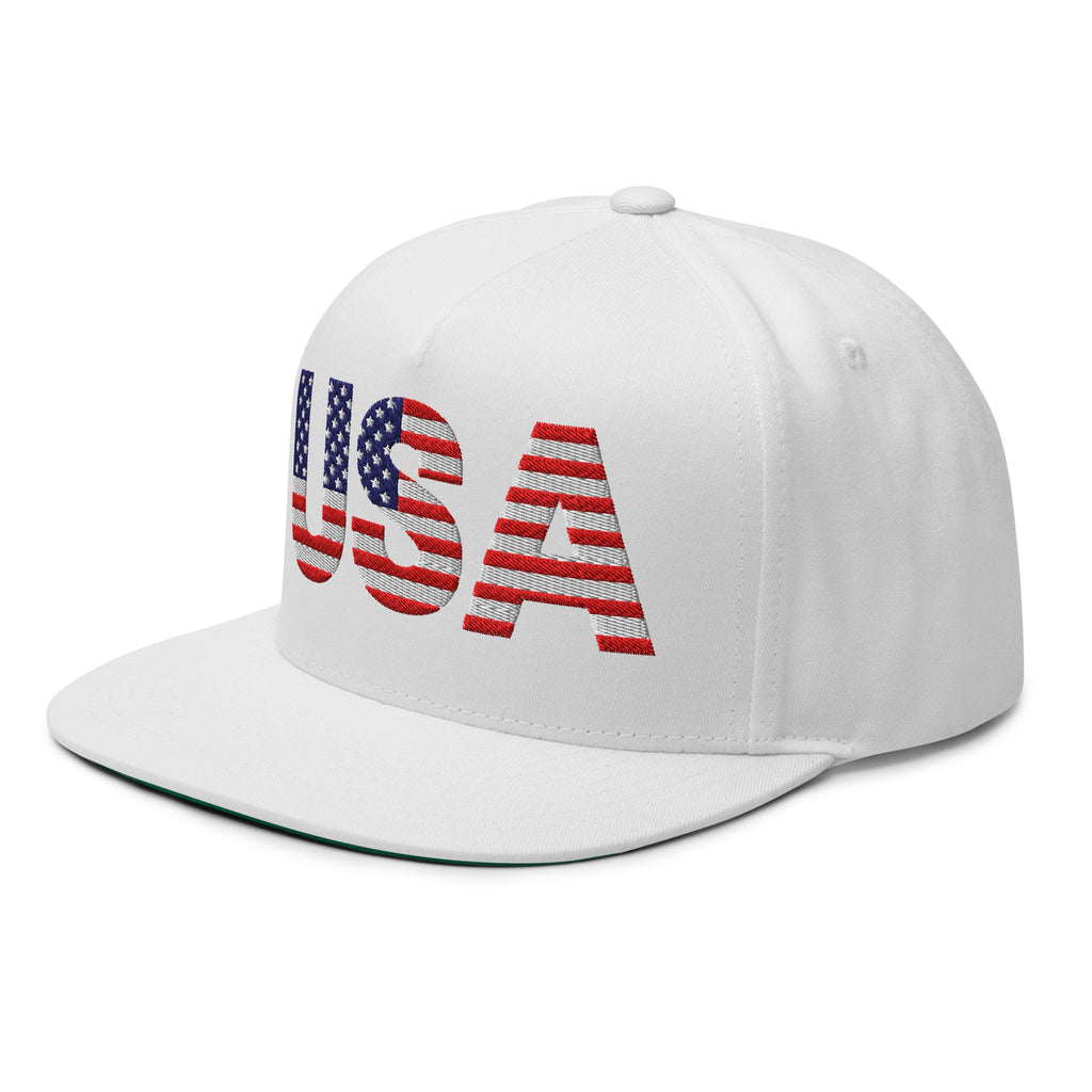 USA - Flat Bill Cap - 1 sided embroidery
