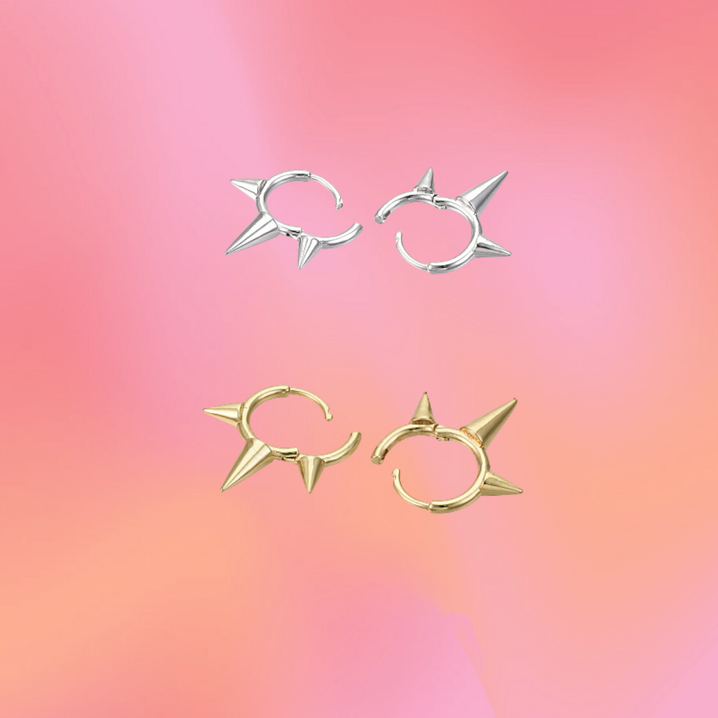 Spiked Hoop Earrrings