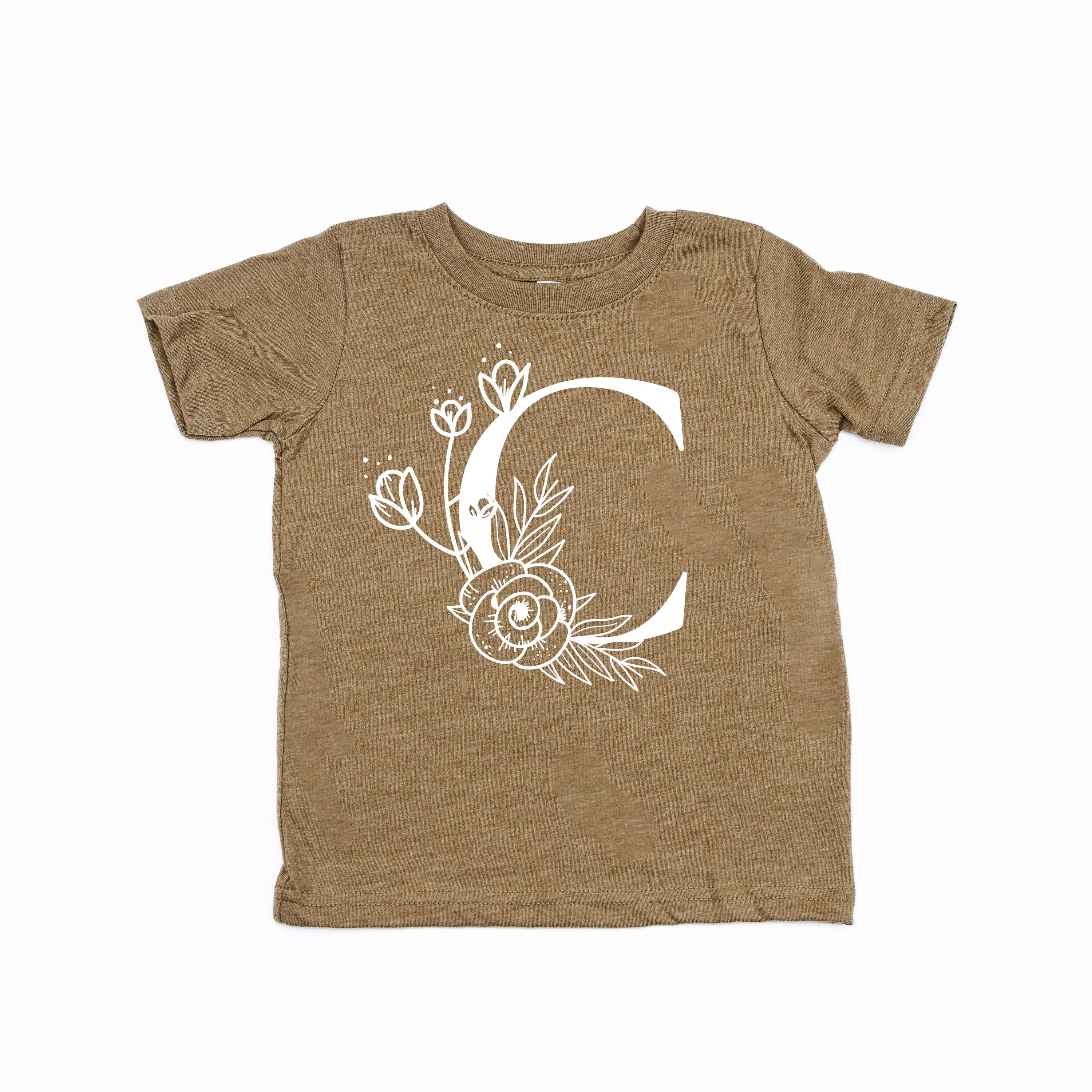 Floral Initials - Child Tee