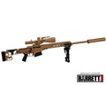 GoatGuns 1/4 Scale Diecast Barrett MK22 MRAD Sniper Rifle Model – Tan Officially Licensed