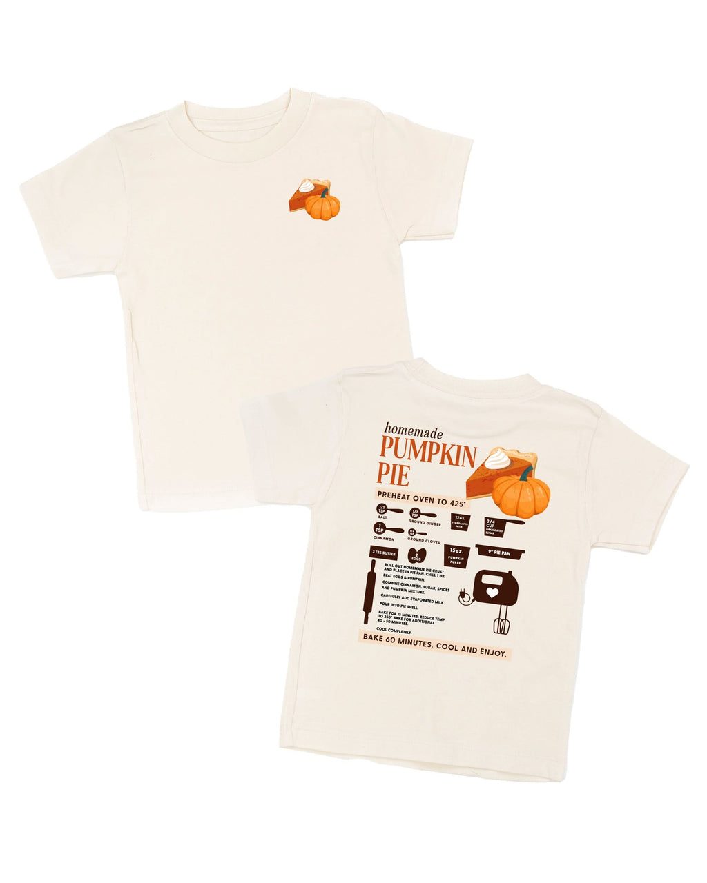 Homemade Pumpkin Pie - Set of 2 Coordinating Tees