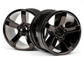 HPI Racing Bullet MT Wheels Black Chrome (Pair)