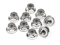 HPI Racing M4 Serrated Flange Lock Nuts Silver (10pcs)