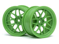 HPI Racing Tech 7 Wheel Green 52x26mm 6mm Offset (2pcs) – 1/10 Scale Touring
