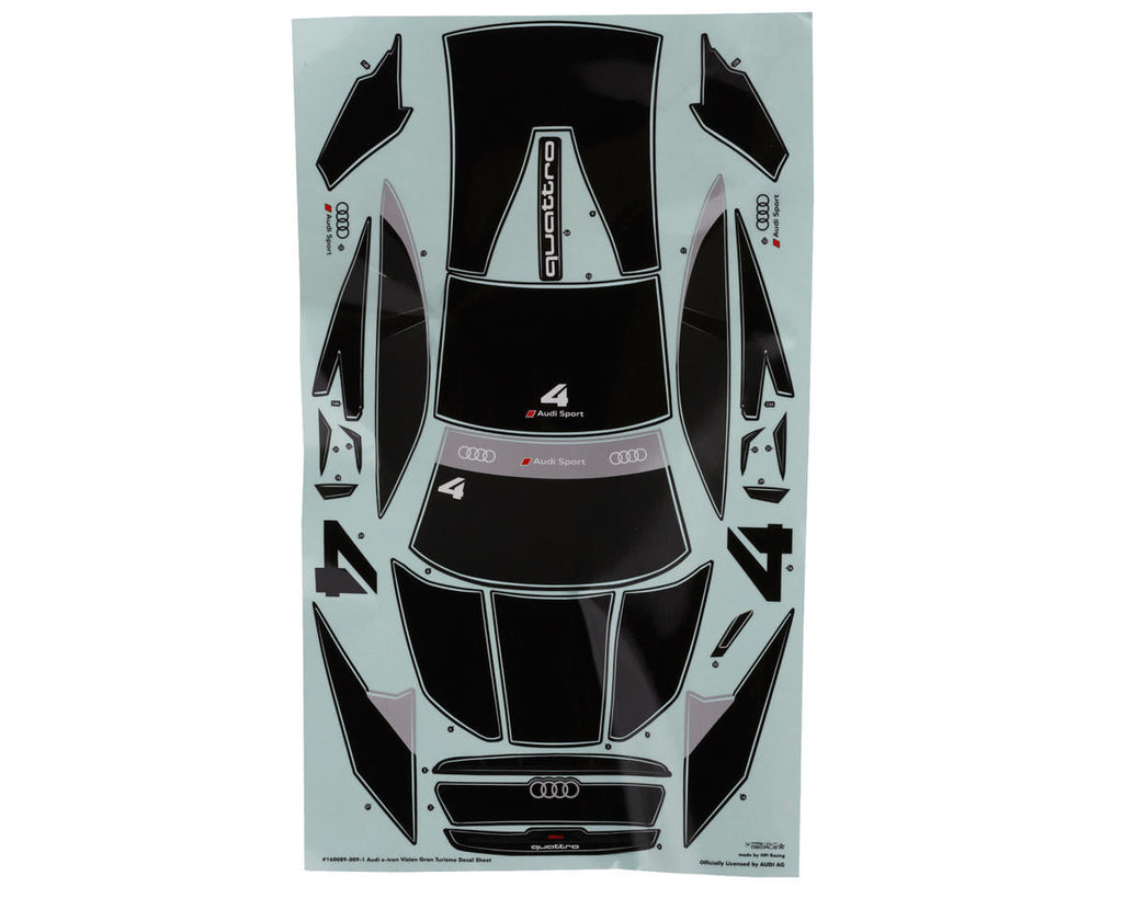 HPI Racing Audi e-tron Vision Gran Turismo Clear Body Shell 200mm 255mm Wheelbase for 1/10 Scale Touring Cars
