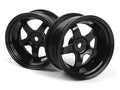 HPI Racing Work Meister S1 Black 26mm Wheels — 6mm Offset (2-Pack)