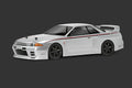 HPI Racing Nissan Skyline R32 GT-R Clear Body Shell 200mm 255mm Wheelbase for 1/10 Scale Touring Cars