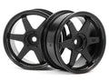 HPI Racing TE37 Wheels 26mm 3mm Offset Black (2pcs) for 1/10 Scale Touring Cars