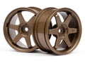 HPI Racing TE37 Wheels 26mm 3mm Offset Bronze (2pcs) for 1/10 Scale Touring Cars
