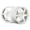 HPI Racing TE37 Wheel 26mm White 6mm Offset for 1/10 Scale Touring Cars