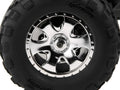 HPI Racing Mounted GT2 Tire S Compound on Warlock Chrome Wheel Pre-Glued with Molded Inserts