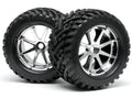 HPI Racing Mounted Goliath Tire 178x97mm on Blast Wheel Chrome for Savage X Monster Trucks