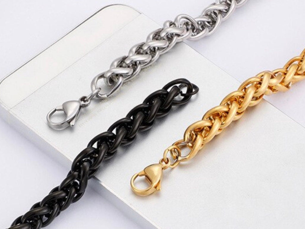 Thick Cross Necklace Heavy Black Gold Silver Prayer Cross Super Thick Waterproof Chain Crazy Design Pendant Catholic Crucifix Jewelry