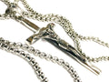 3d ancient crucifix cross catholic orthodox rosary waterproof hypoallergenic stainless steel chain and necklace for men