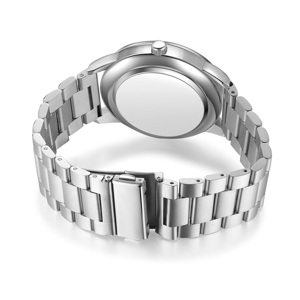 Personalized Photo and Custom Message Silver Watch