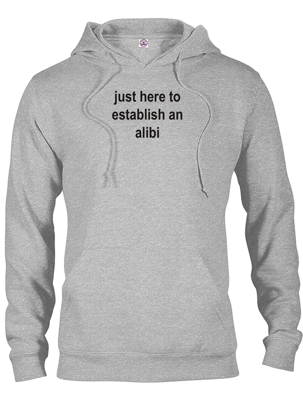 just here to establish an alibi T-Shirt