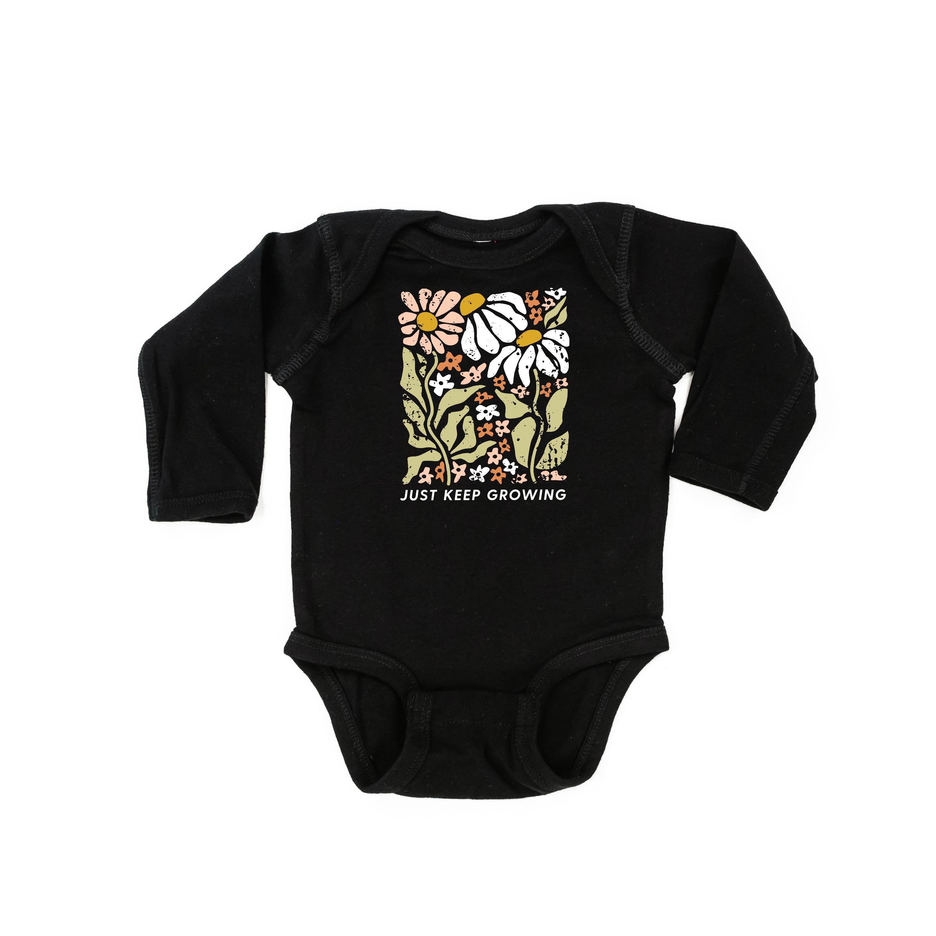 Just Keep Growing - Black Child Long Sleeve Tee