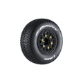 Louise R/C SC-Maglev 1/10 Short Course Tires Soft 12mm 14mm 17mm Removable Hex Mounted Black Rim Pair
