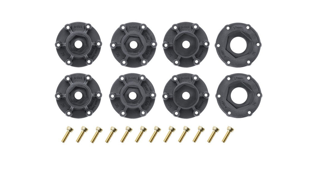 Louise R/C SC-Rocket M Oval Track 1/10 Short Course Road Tires Soft 12mm 14mm 17mm Removable Hex Mounted Black Rim Pair