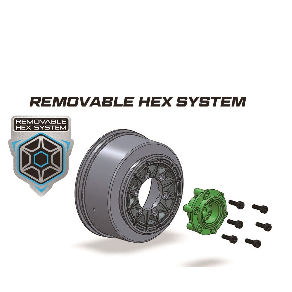 Louise R/C SC-Rocket M Oval Track 1/10 Short Course Tires Super Soft 12mm 14mm 17mm Hex Black Rim Pair