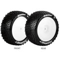 Louise R/C E-Hornet 1/10 4WD Front Buggy Tires Soft, Mounted White (12mm Hex)