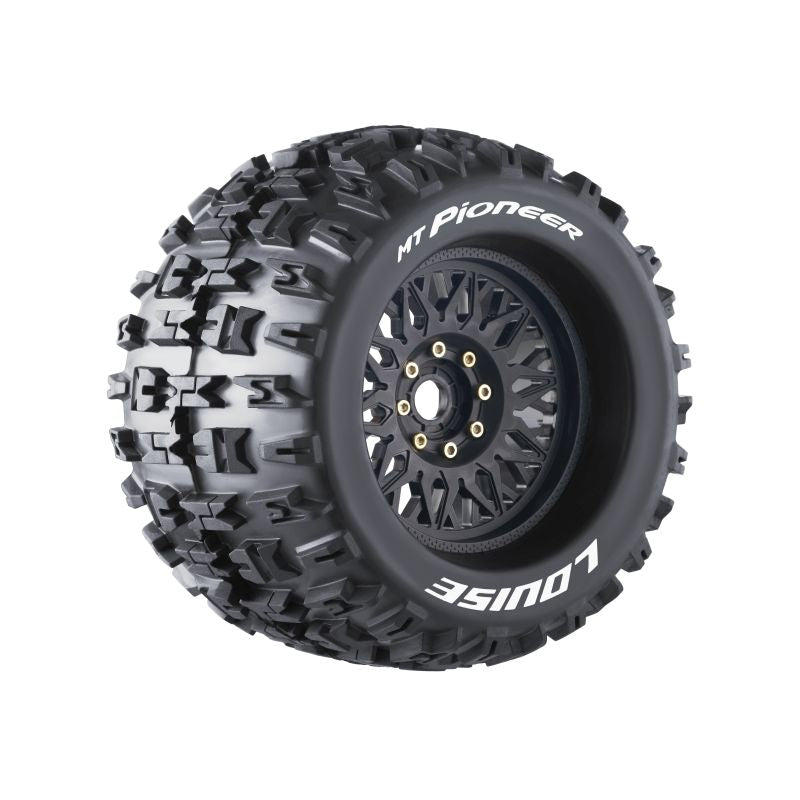 Louise R/C MT-Pioneer Sport 1/8 4.2" Monster Truck MFT Belted Tires, 17mm Hex (0" & 1/2" Offset)