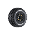 Louise R/C SC-Uphill 1/10 Short Course Tires Soft 12mm 14mm 17mm Removable Hex Mounted Black Rim Pair