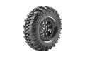 Louise R/C CR-Champ 1/10 1.9" Crawler Tires Mounted 12mm Hex Super Soft Black Rim Pair