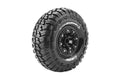 Louise R/C CR-Griffin 1/10 2.2" Crawler Tires Mounted 12mm Hex Super Soft Black Rim Pair