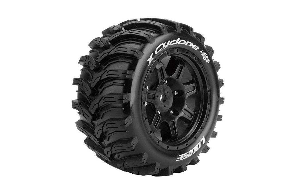 Louise R/C MFT X-Cyclone Sport Monster Truck Belted Tires 24mm Hex Pair for Traxxas X-MAXX / XRT