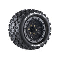 Louise R/C MT-Uphill Soft 1/10 2.8" Monster Truck Belted MFT Tires, Bead-Lock (Removable Hex)