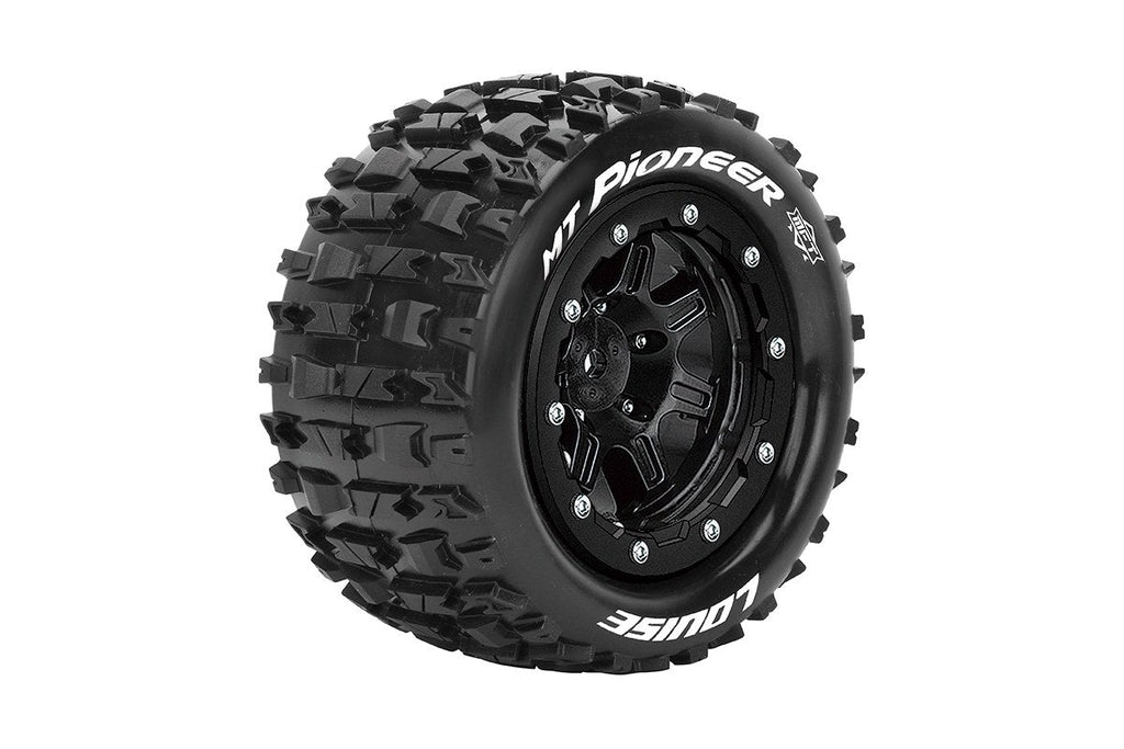Louise R/C MT-Pioneer Sport MFT Belted Tires Bead-Lock 2.8" 17mm Hex 1/2" Offset Pair for Traxxas MAXX