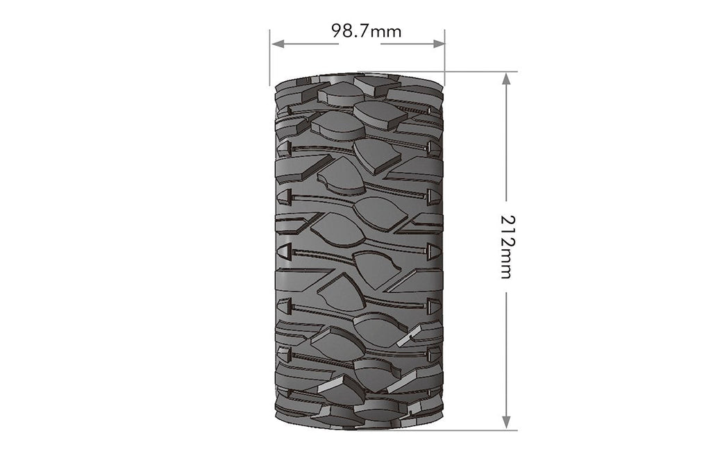 Louise R/C MFT X-Rowdy Sport Belted Monster Truck Tires Mounted 24mm Hex Pair for Arrma Kraton 8S