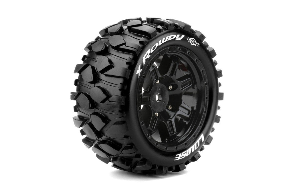 Louise R/C MFT X-Rowdy Sport Belted Monster Truck Tires Mounted 24mm Hex Pair for Arrma Kraton 8S