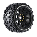 Louise R/C MT-Uphill Speed 1/8 3.2" Monster Truck MFT Belted Tires Mounted Low Profile 17mm Hex 0" & 1/2" Offset Pair