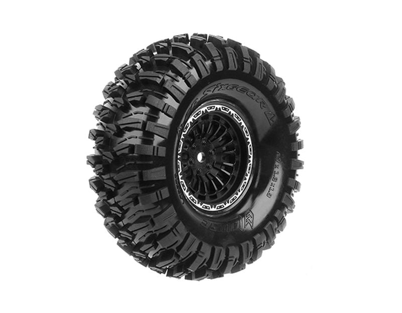 Louise R/C CR-Sixgear 1/10 1.9" Crawler Tires Super Soft, Mounted (12mm Hex, 2pc)