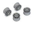 Louise R/C 10-Spoke Gray Wheels +4mm Offset for LMX