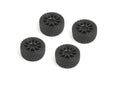 Louise R/C Rally Tires on 10-Spoke Black Wheels +1mm (4pcs) for LMX