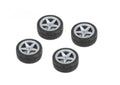 Louise R/C 1/10 Tires on 5-Spoke Gray Wheels 26mm for LDX Drift, LRX Rally, LTX Touring