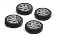 Louise R/C 1/10 Rally Tires on 6-Spoke Gray Wheels, ET-0mm (4pcs)