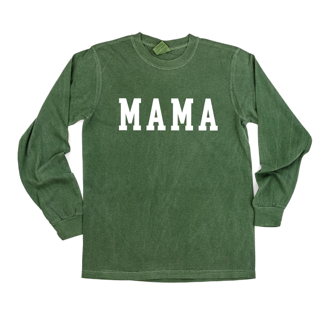 Mama - Varsity - Long Sleeve Comfort Colors Tee