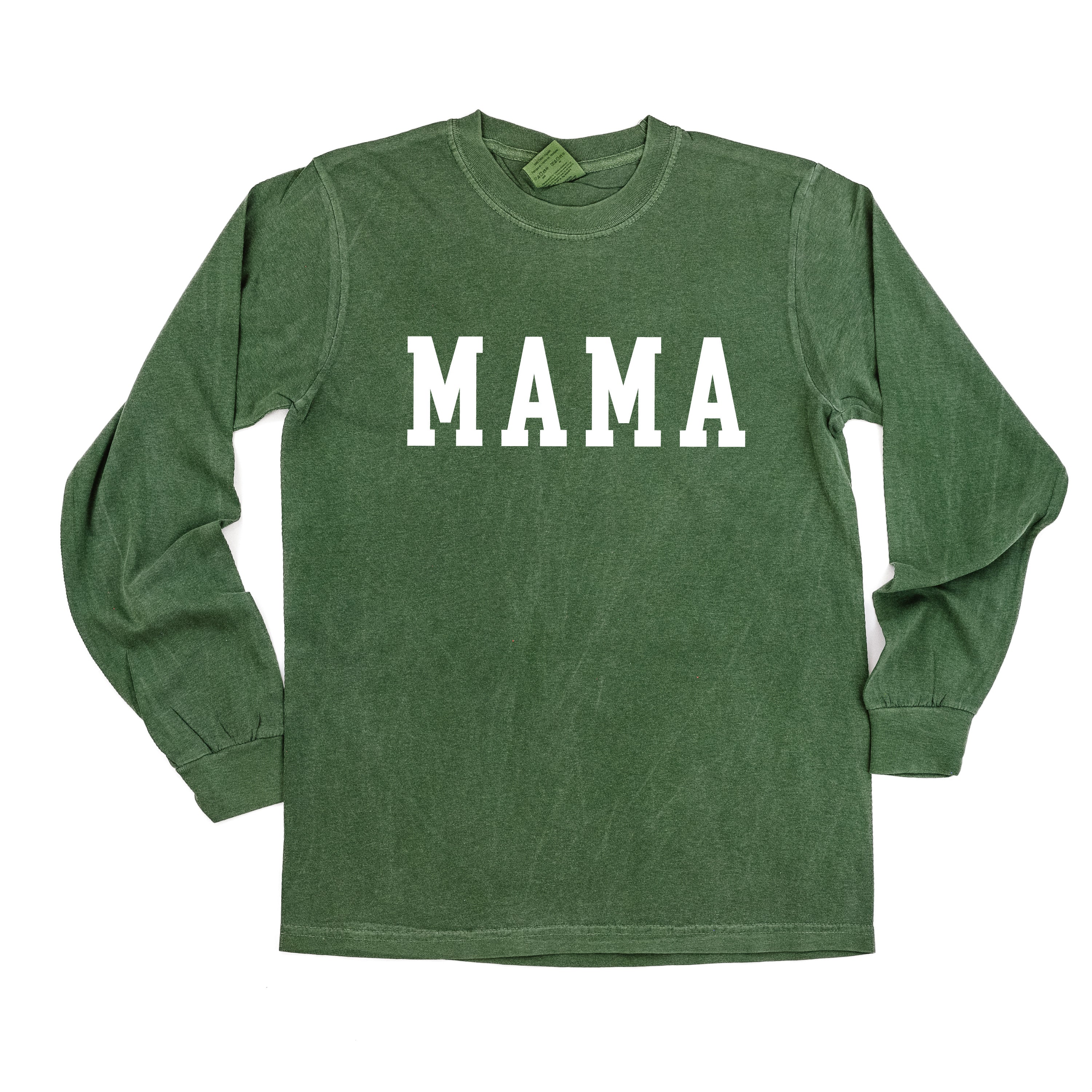 Mama - Varsity - Long Sleeve Comfort Colors Tee