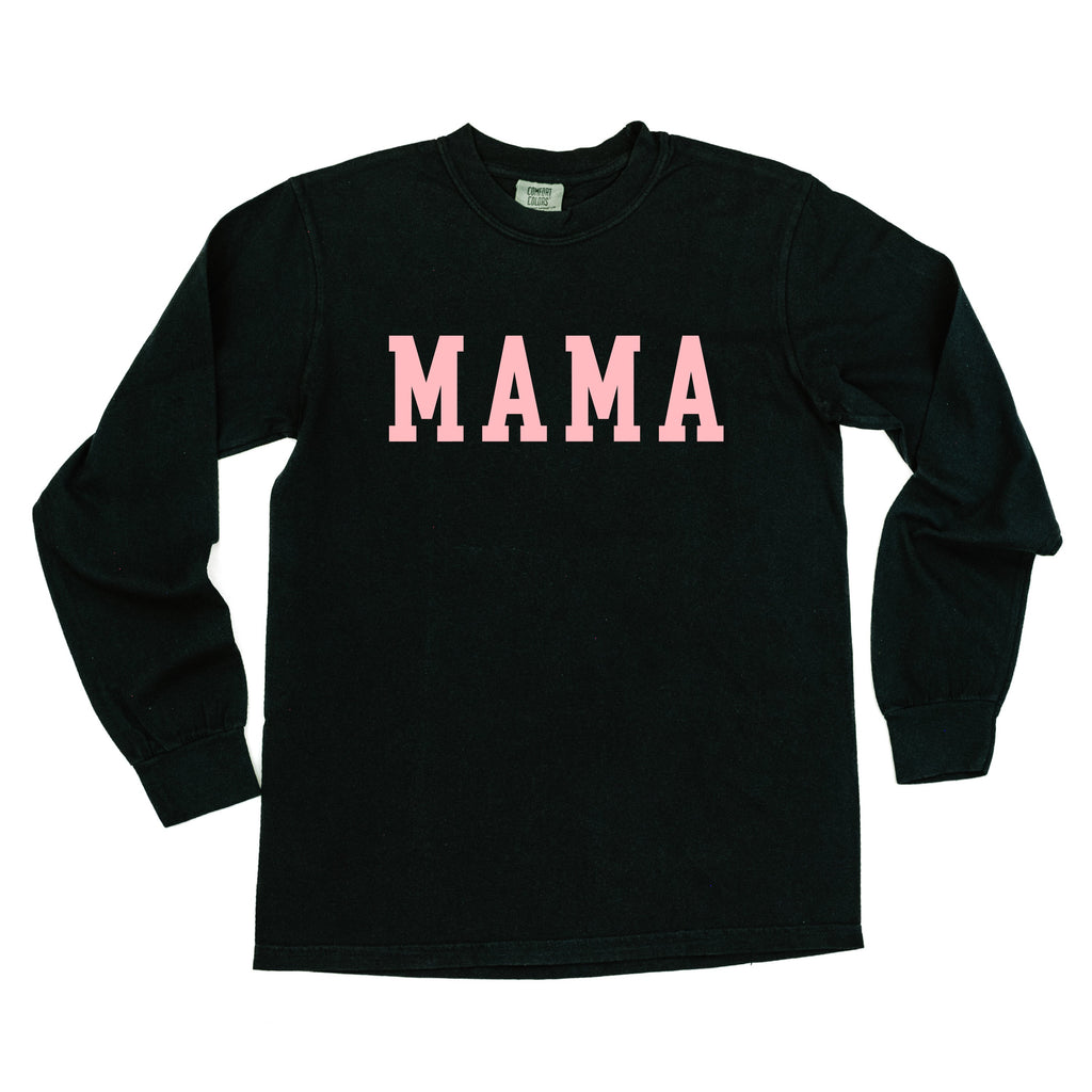 Mama - Varsity - Long Sleeve Comfort Colors Tee