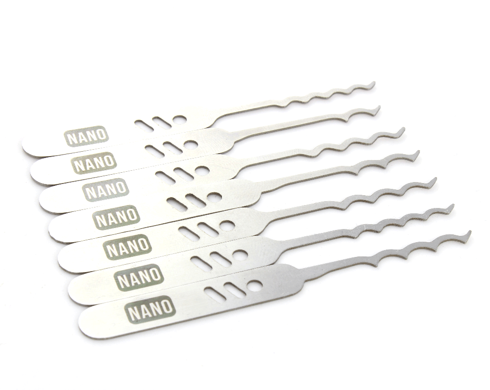 Lock Pick Rakes, the Nano, Covert EDC + Leather wallet by Dangerfield