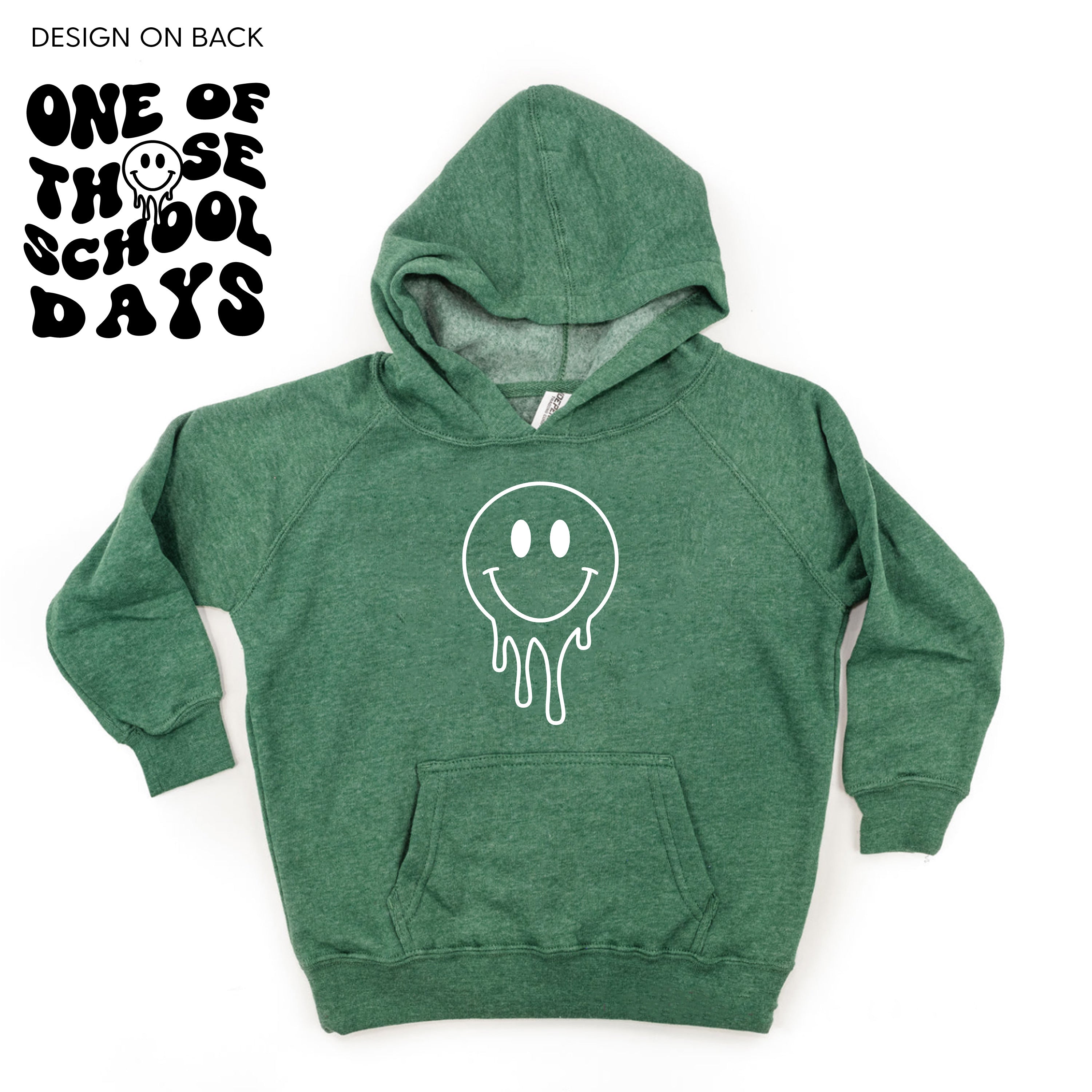 One of Those School Days - Melty Smiley (f & b) - Child HOODIE
