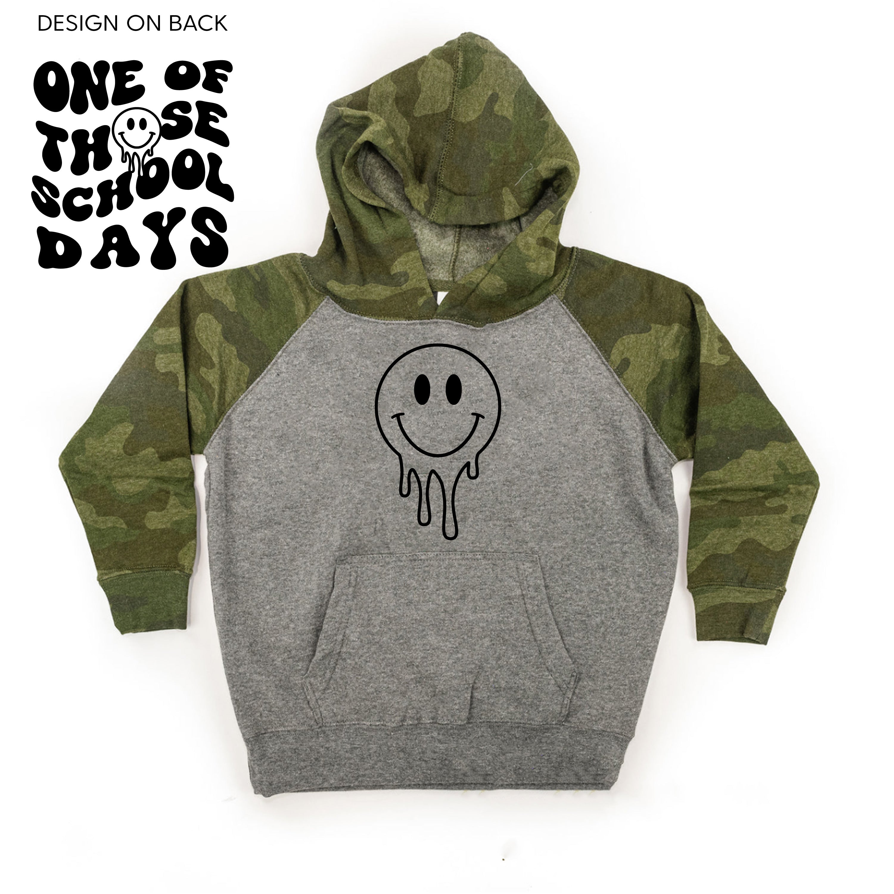 One of Those School Days - Melty Smiley (f & b) - Child HOODIE