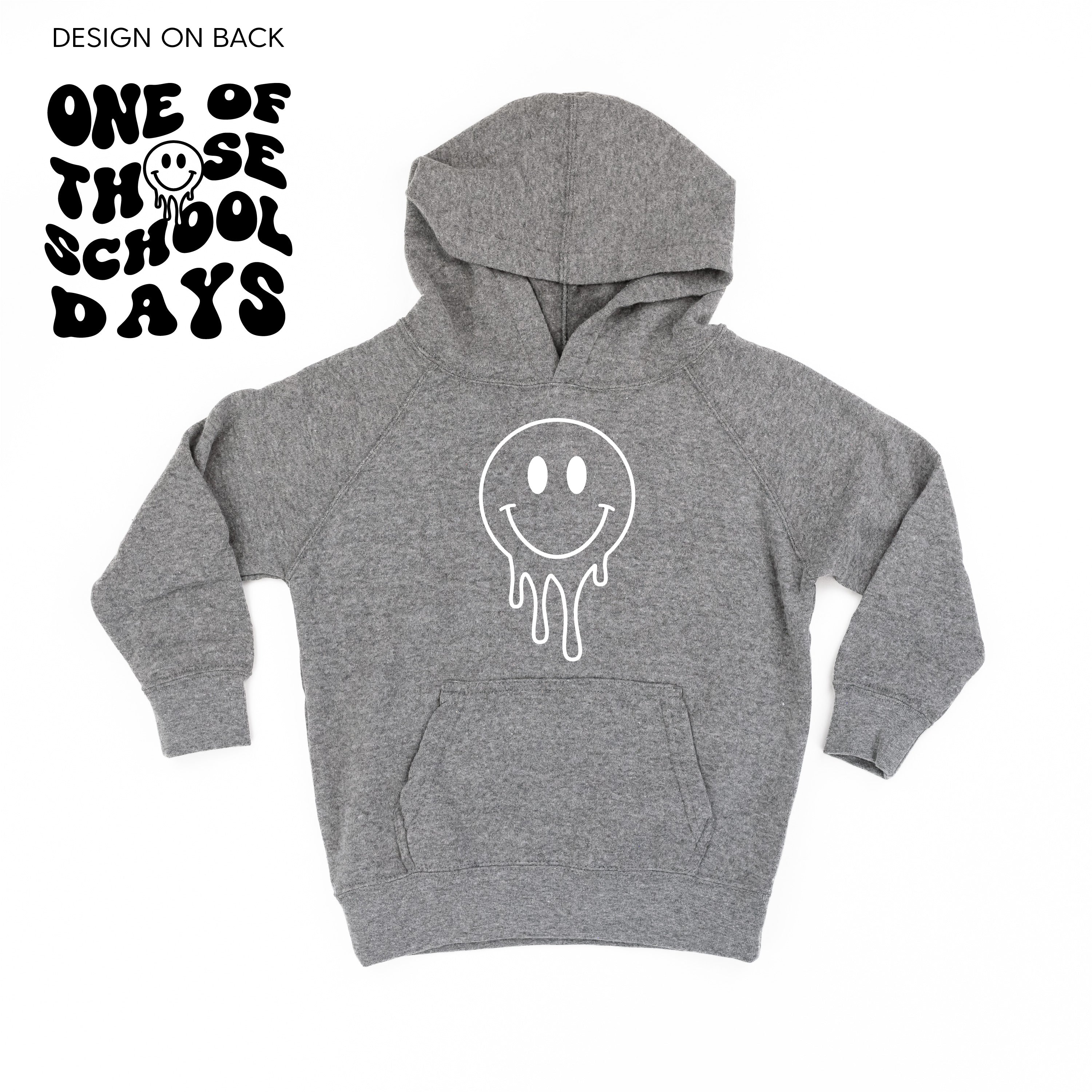 One of Those School Days - Melty Smiley (f & b) - Child HOODIE