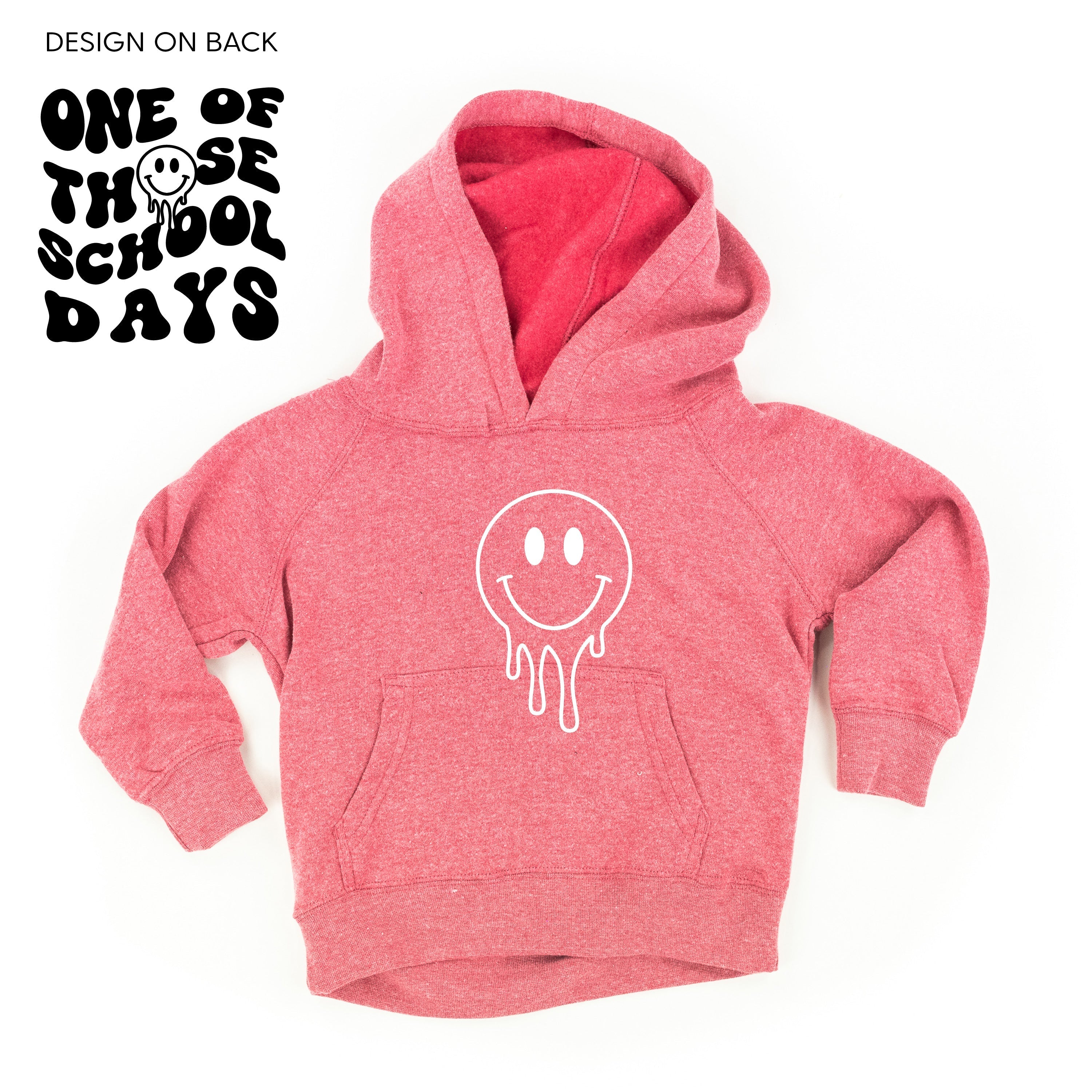 One of Those School Days - Melty Smiley (f & b) - Child HOODIE