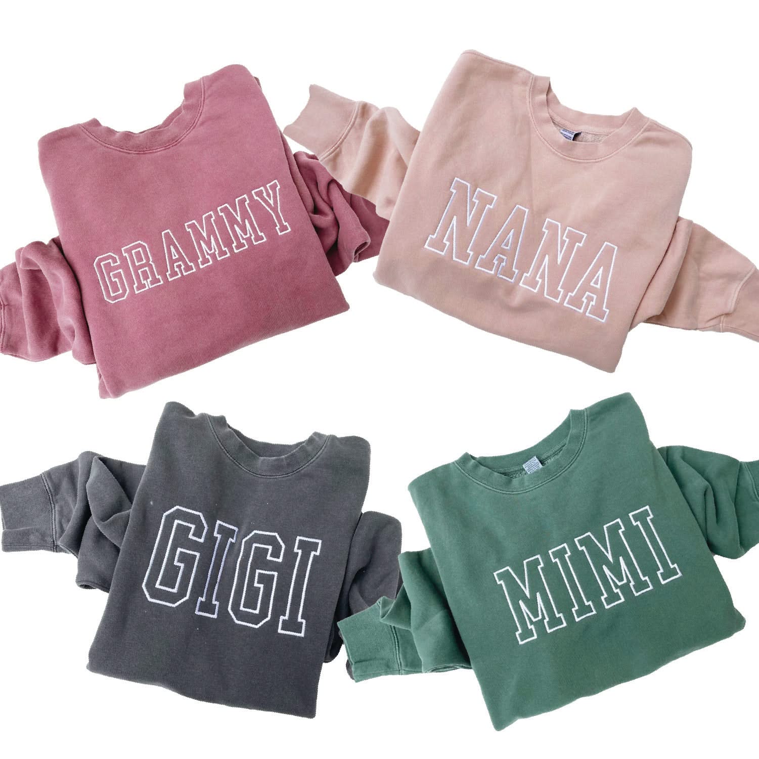 Embroidered PIGMENT Crewneck - OUTLINE NAME
